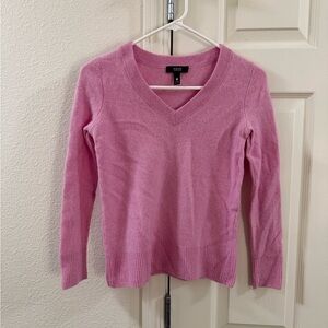 Aqua Soft Pink Cashmere V-Neck Sweater